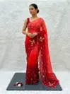 Jk 133 Georgette Bandhej Printed Saree